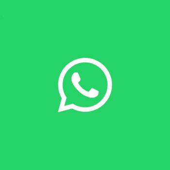 WhatsApp white logo on green background