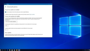 delay windows 10 version 1803 settings