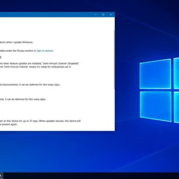 delay windows 10 version 1803 settings