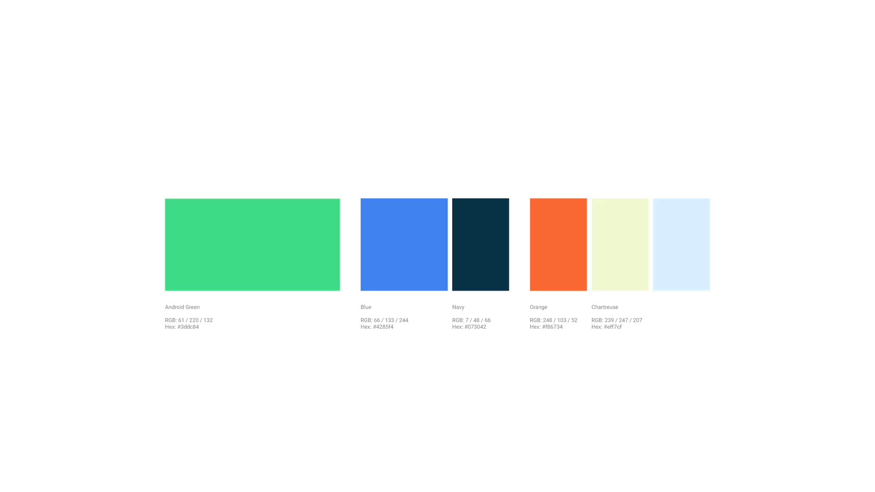 Android Color Palette Android Co