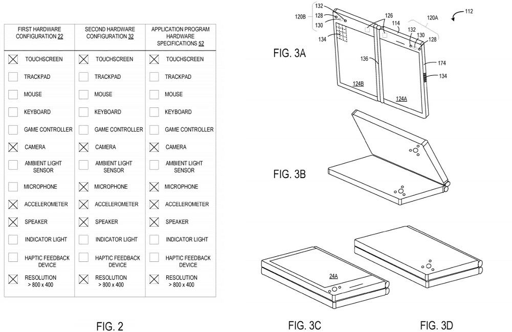 Microsoft foldable PC patent