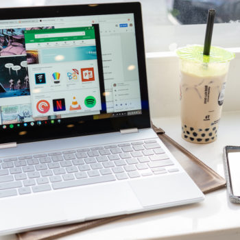 Pixelbook chromebook indoor portrait cafe bubble tea shop hero 1