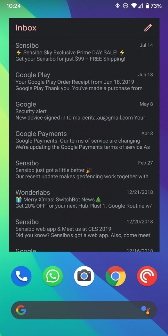 gmail dark mode 1