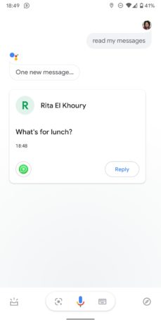 google assistant read reply mess