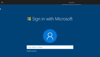 windows 10 account setup