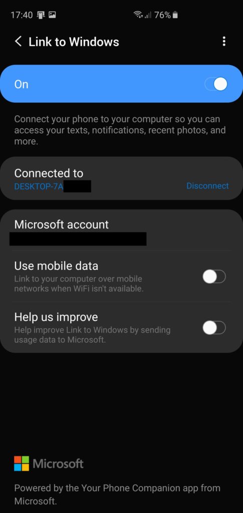 La fonctionnalité « Link to Windows » de Samsung disponible sur d'anciens flagships 46 y0LVcog