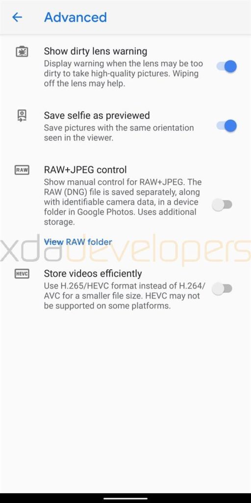 L'application Appareil photo du Pixel 4 apparaît dans une fuite 51 Google Camera 7.0 Leak Pixel 4 2
