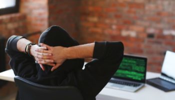 Hacker resting