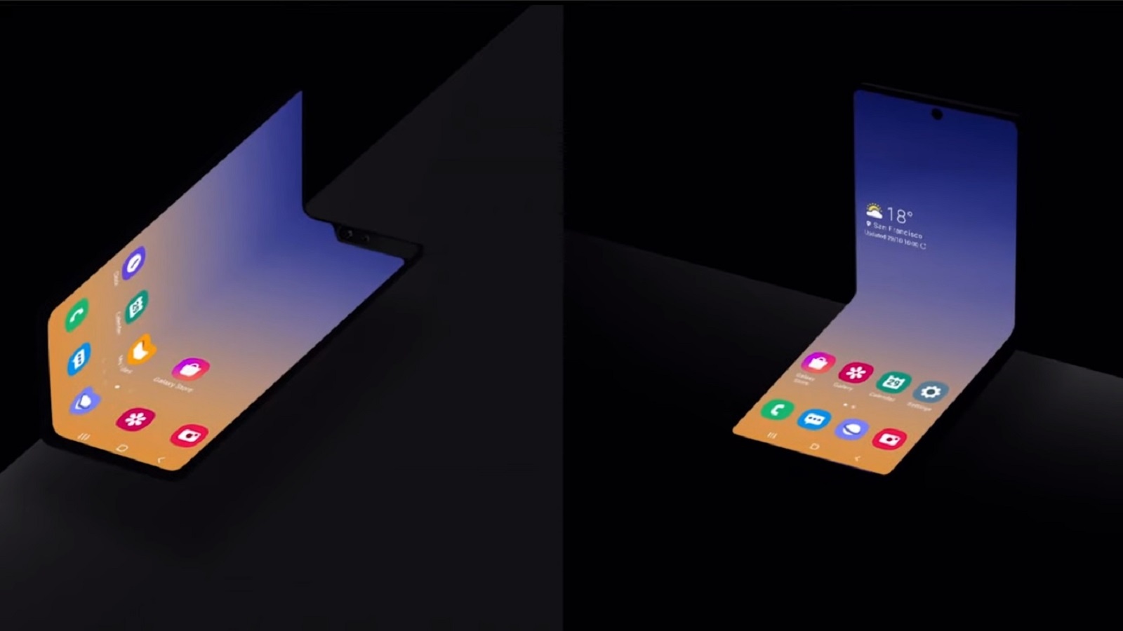 Samsung dévoile un nouveau concept de smartphone pliable à clapet