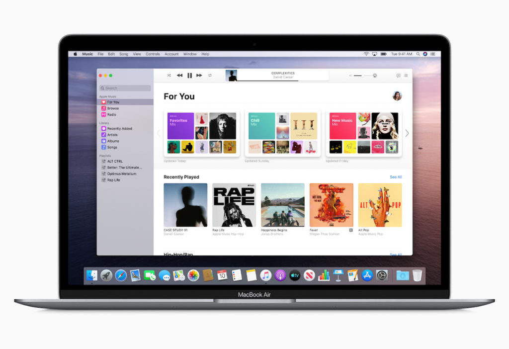 Apple macos catalina apple music screen 100719