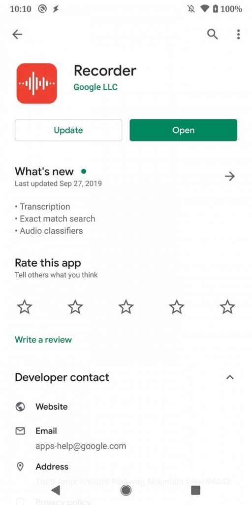 Le Pixel 4 pourrait retranscrire automatiquement vos mémos vocaux 43 Google Recorder App Update 1