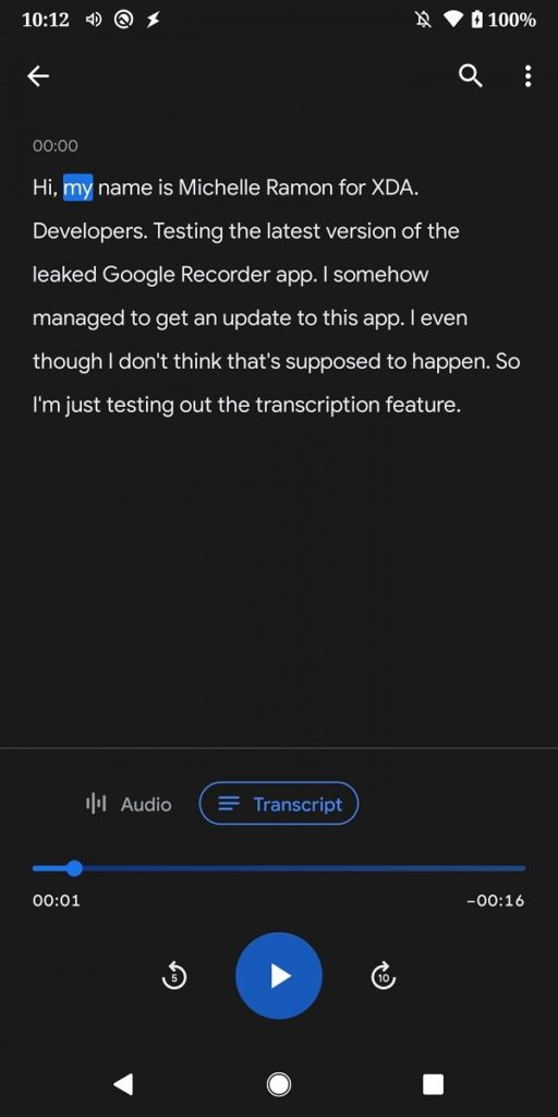 Le Pixel 4 pourrait retranscrire automatiquement vos mémos vocaux 44 Google Recorder App Update 6 1