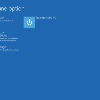 winre options demarrage avancees