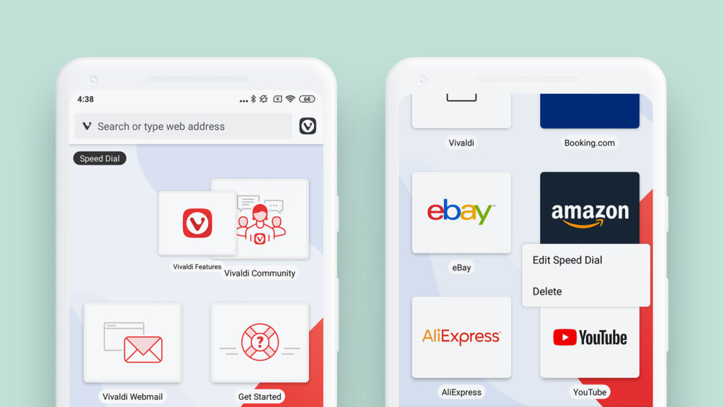 Vivaldi sur Android apporte des améliorations à l'interface utilisateur et la prise en charge de Chromebook 53 Start Page
