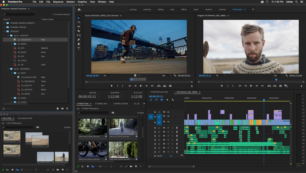 Adobe Premiere Pro permet un montage collaboratif à la manière de Google Drive