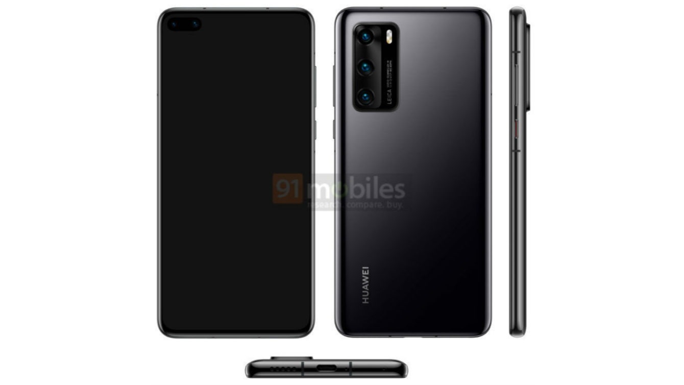 Huawei P40 render 91mobiles 1340