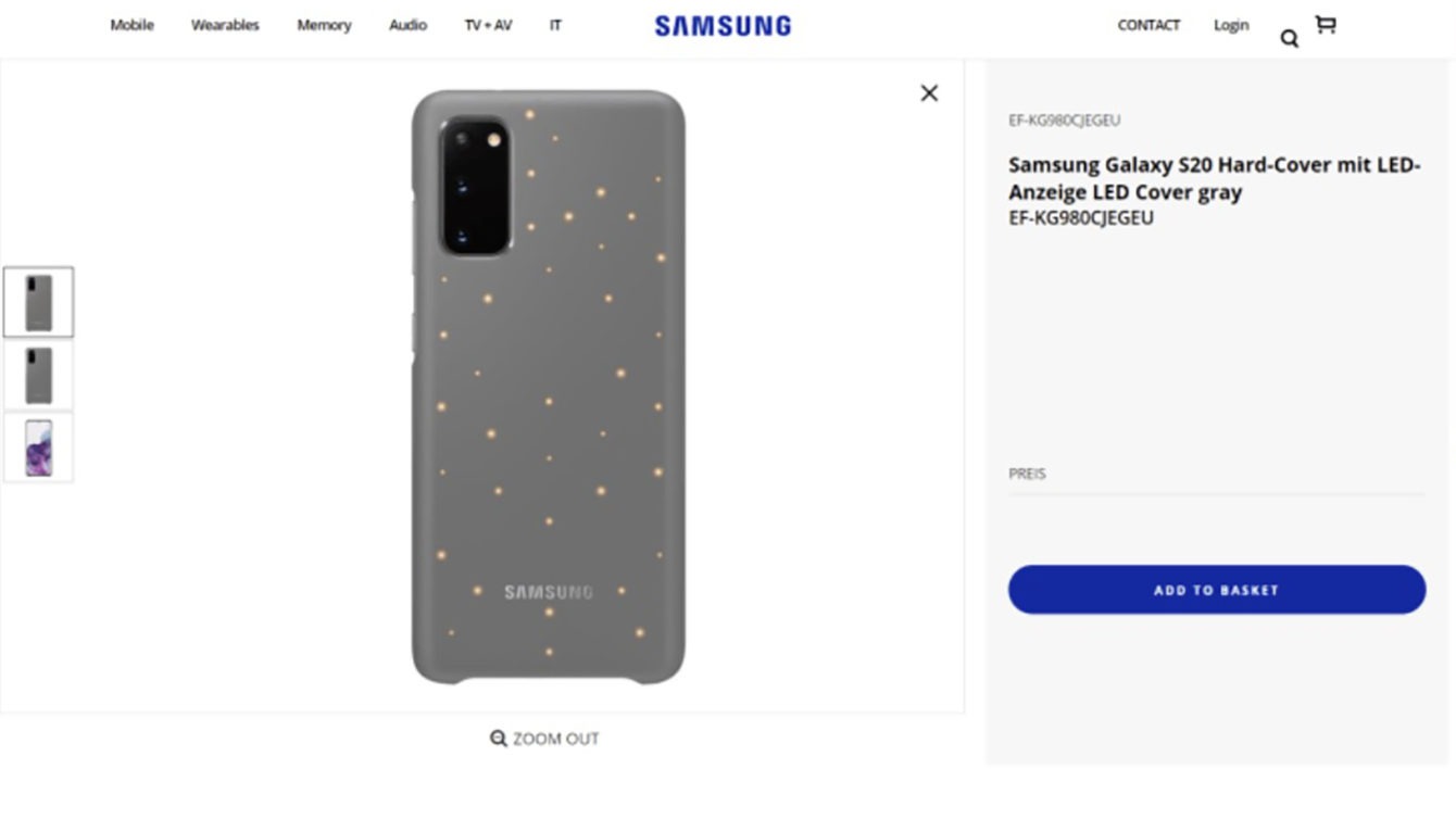 Samsung Galaxy S20 Website Leak 1