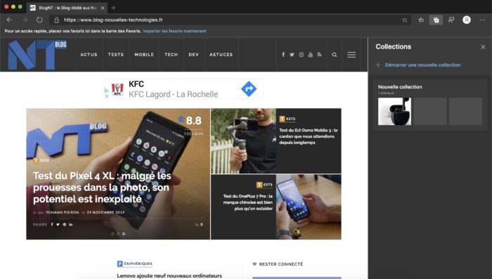Les Collections de Microsoft Edge vise à rendre votre navigation sur le Web plus pratique
