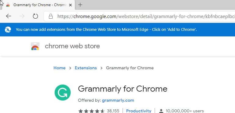 Chrome Web Store without secure extensions warning