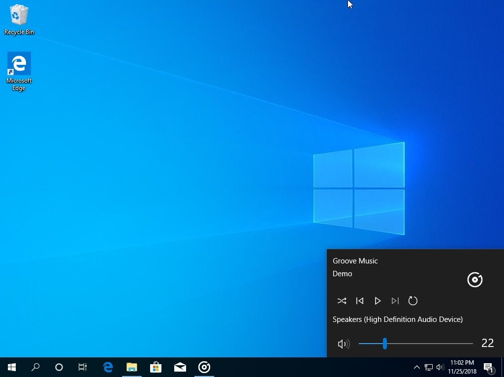 Music Controls in Windows 10