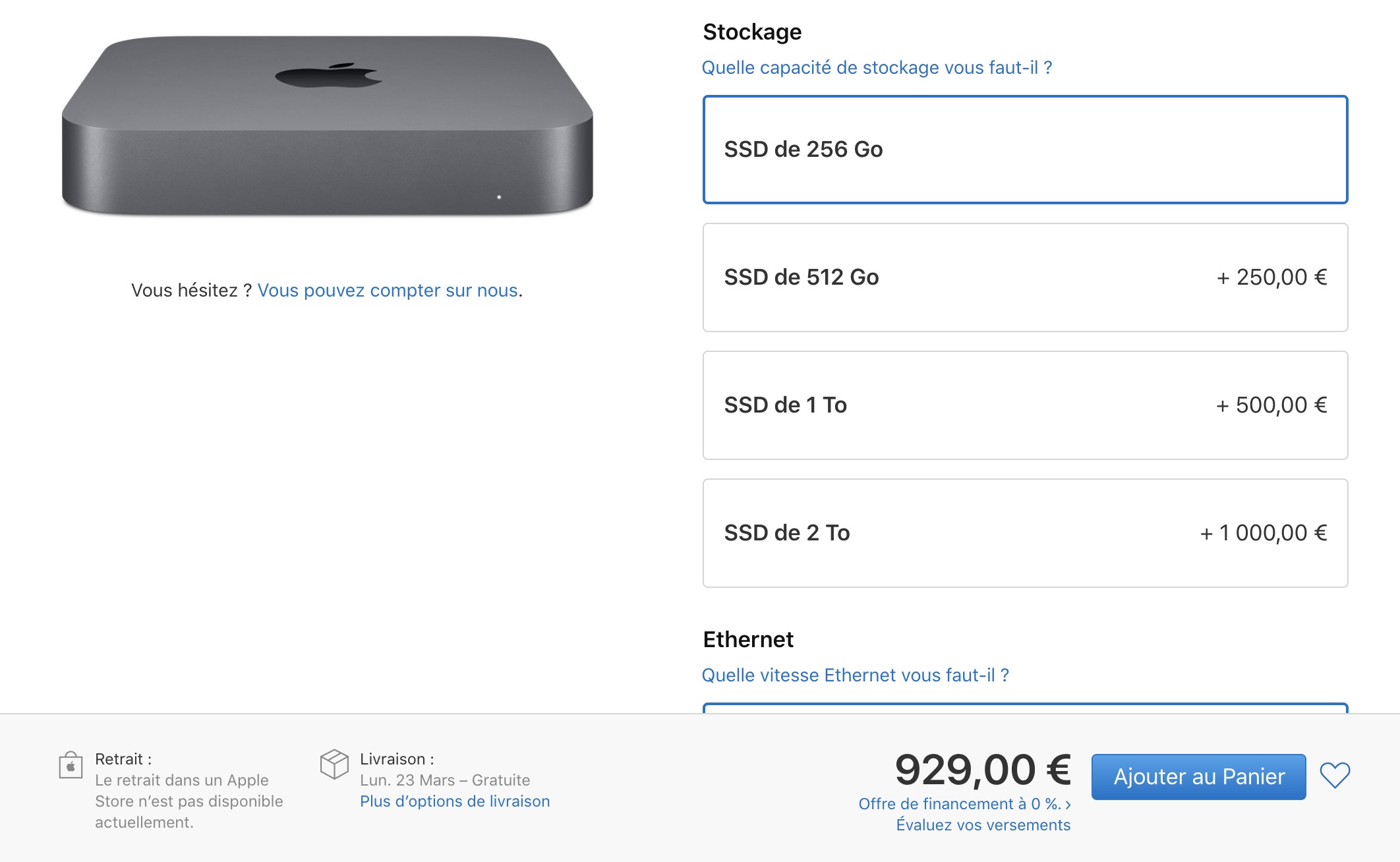 apple double capacite stockage mac mini standard