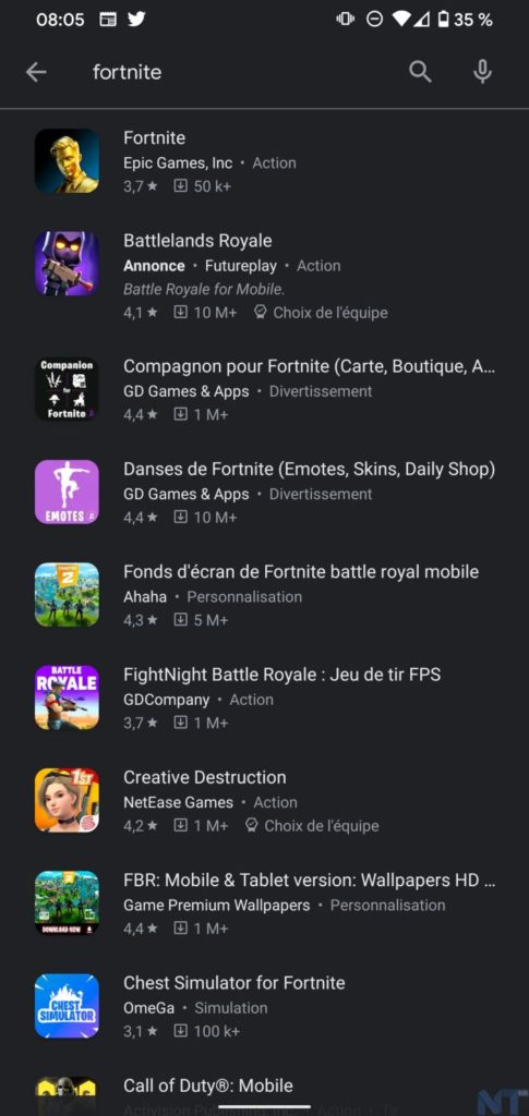 Fortnite est enfin disponible sur le Google Play Store 51 Screenshot 20200422 080558 resultat