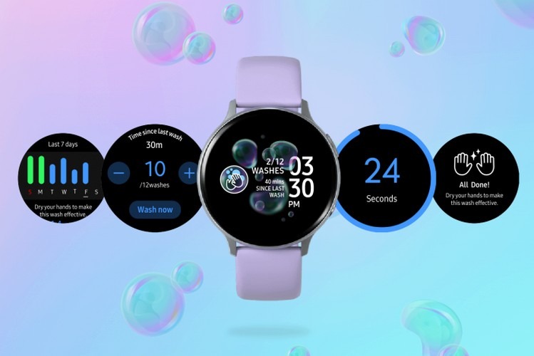 galaxy watch hand wash