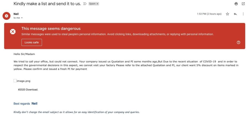 Google a vu plus de 18 millions d'e-mails de malware et de phishing liés au COVID-19 53 gmail coronavirus spam 4
