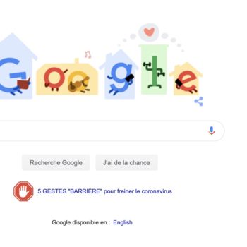 google doodle partage conseils pour contribuer arreter coronavirus restez chez vous 1