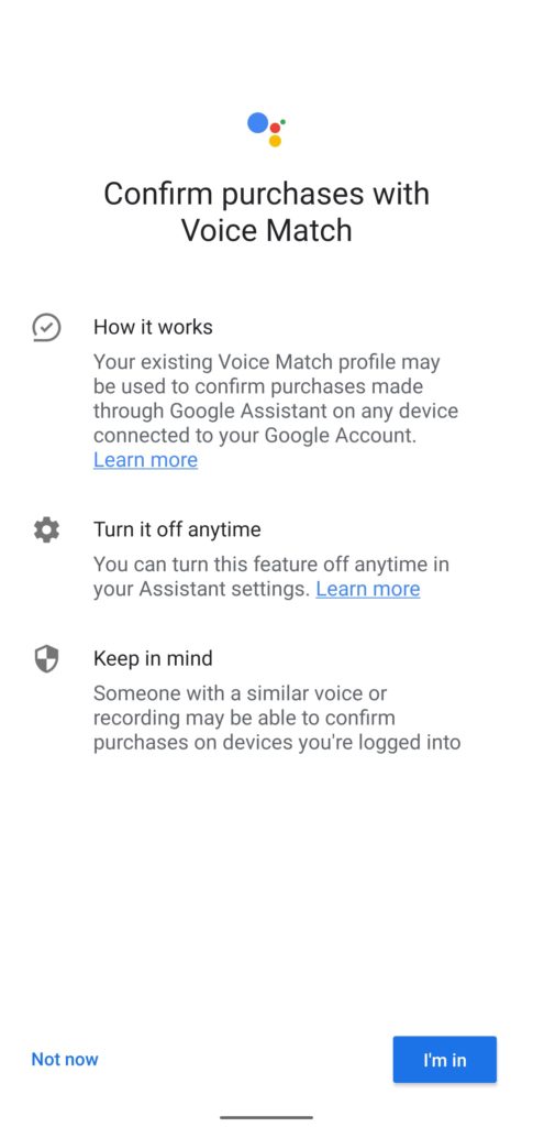 Google Assistant vous permettra d'effectuer des paiements avec votre voix 44 assistant payment voice match 3