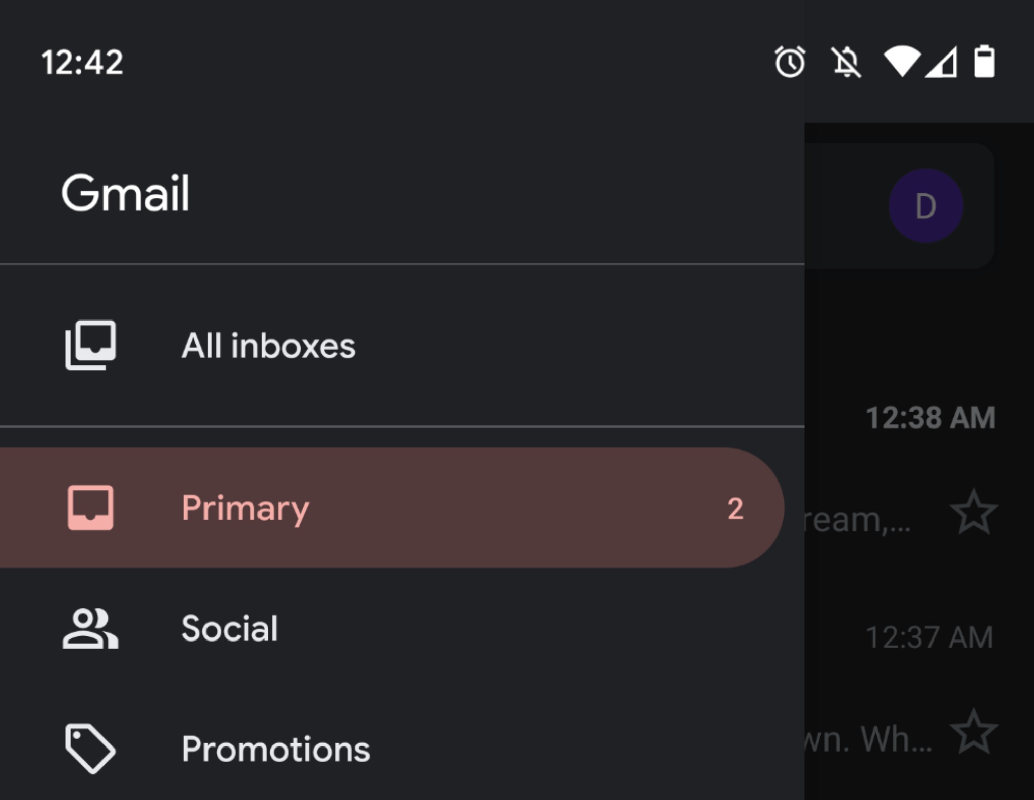 gmail dark theme 1