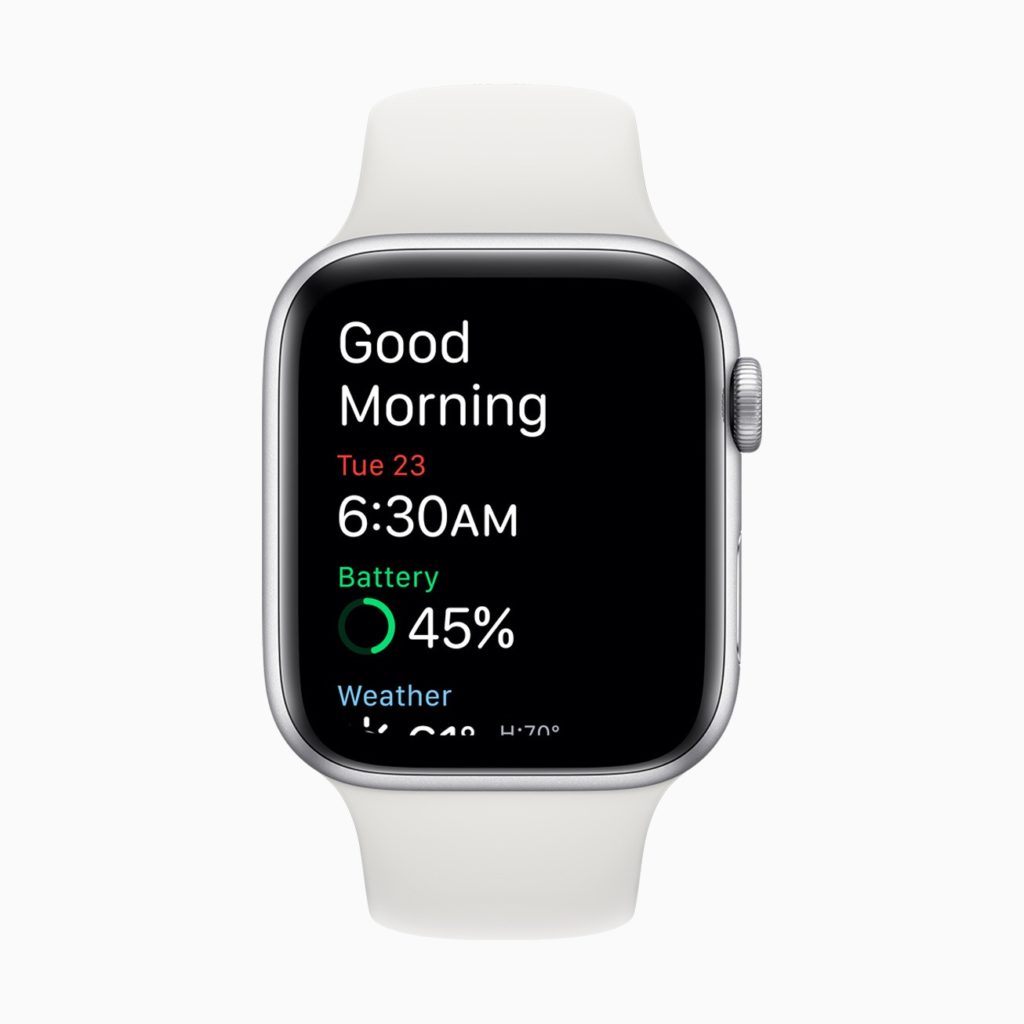 Apple annonce watchOS 7 avec le suivi du sommeil et une nouvelle application Fitness 57 Apple watch watchos7 good mornin