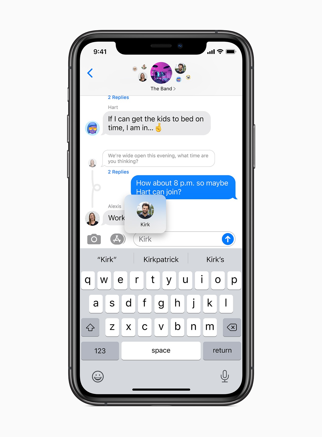 Apple ios14 group mentions messa