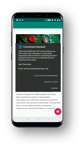 Microsoft lance son antivirus Microsoft Defender sur Android et Linux 52 Connectionblocked
