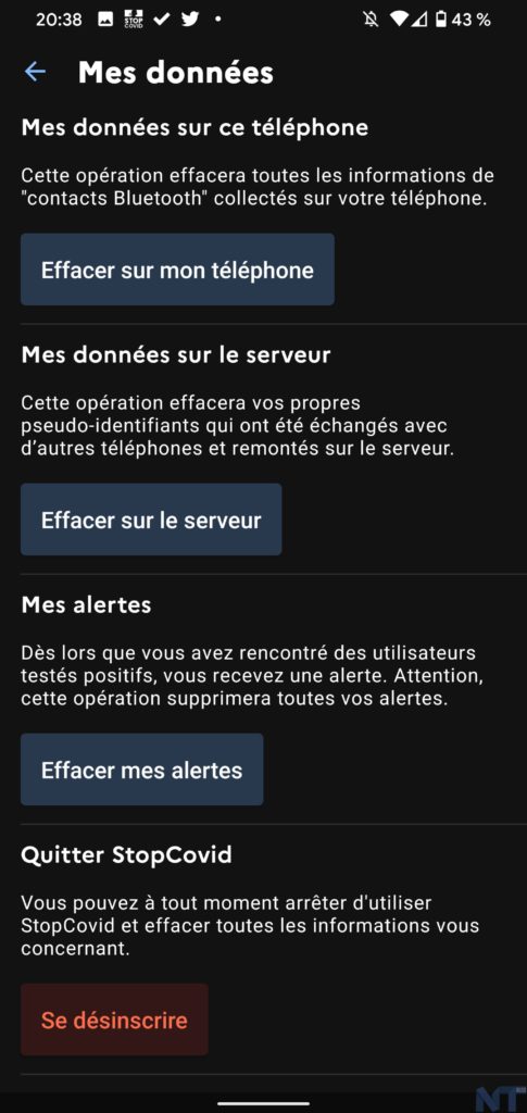 StopCovid Android BNT 1