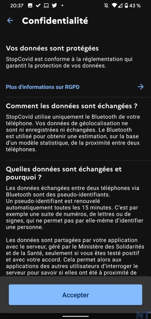 StopCovid Android BNT 12