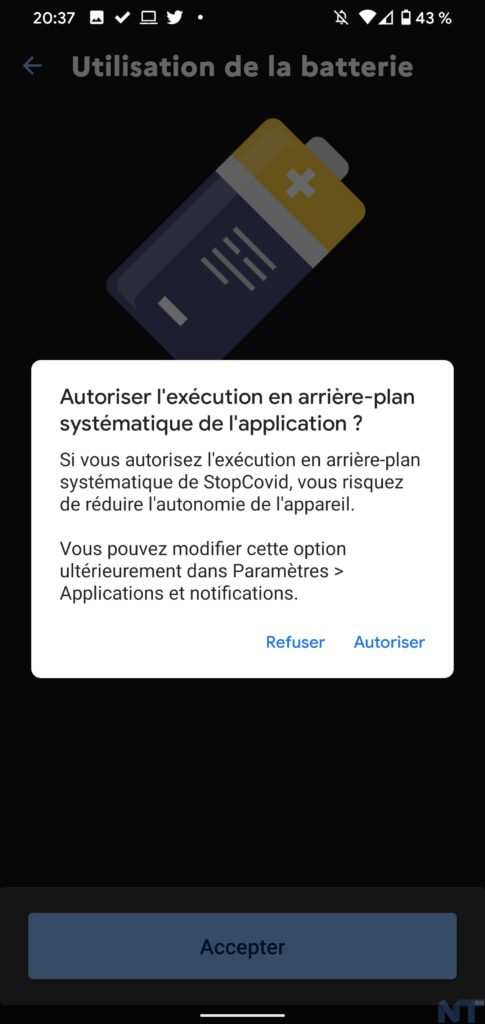 StopCovid Android BNT 8