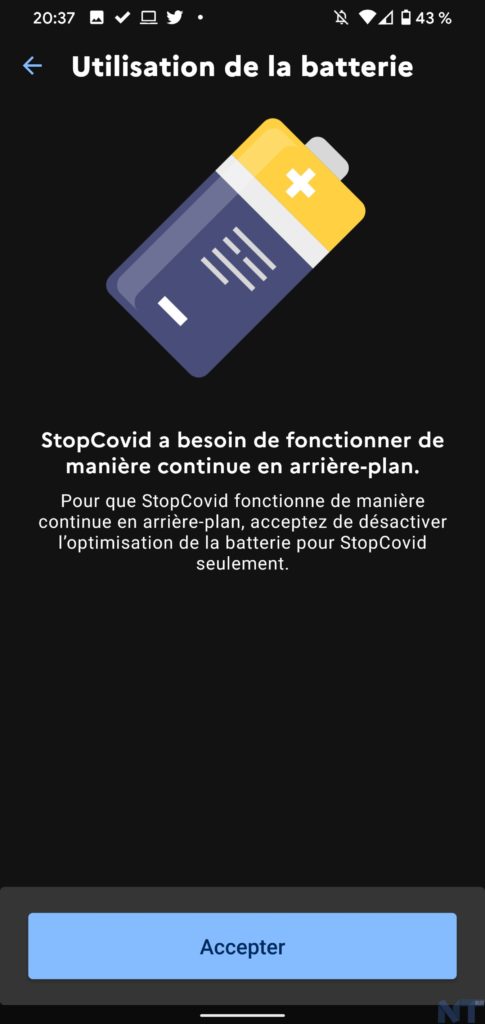 StopCovid Android BNT 9
