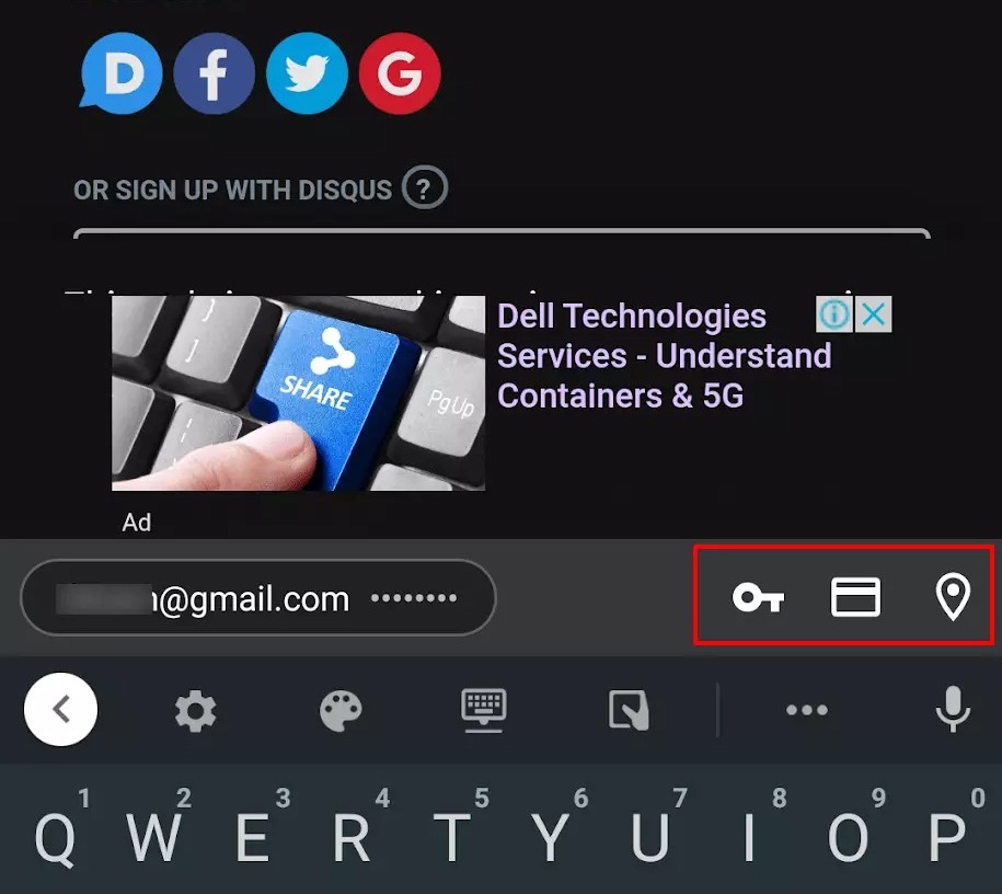 chrome android autofill new copie