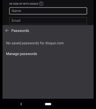 chrome android autofill password