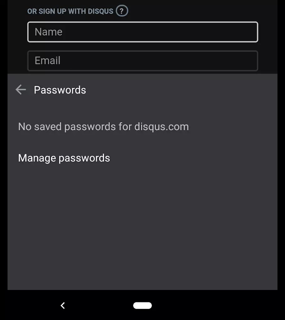 Chrome pour Android obtient de meilleures options de remplissage automatique 46 chrome android autofill password