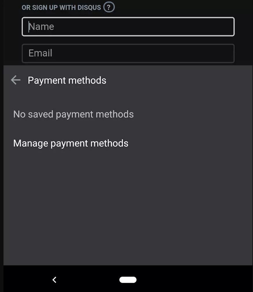 Chrome pour Android obtient de meilleures options de remplissage automatique 45 chrome android autofill payment