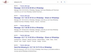 erreur whatsapp a pu inscrire votre numero telephone sur google
