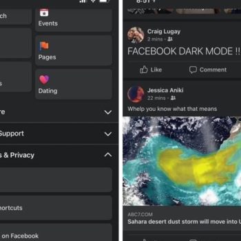 facebook mode sombre ios