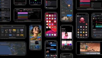 iOS 13 dark mode illustration