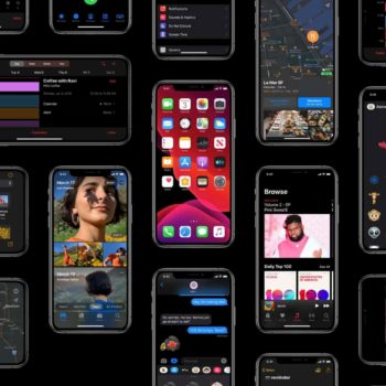 iOS 13 dark mode illustration