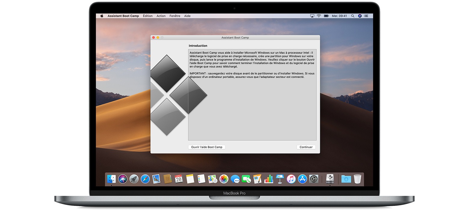 macos mojave macbook pro bootcam