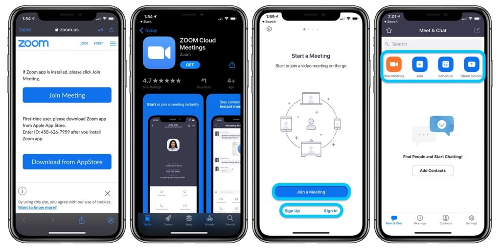 Zoom iOS app