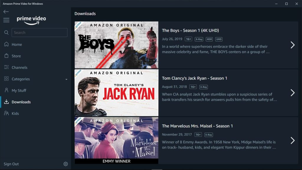 Amazon Prime Video se dote d'une application de bureau Windows 10 51 apps.35613.14618985536919905.8db