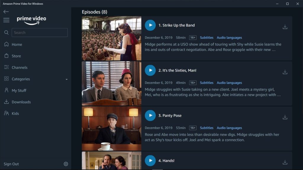 Amazon Prime Video se dote d'une application de bureau Windows 10 53 apps.36716.14618985536919905.8db
